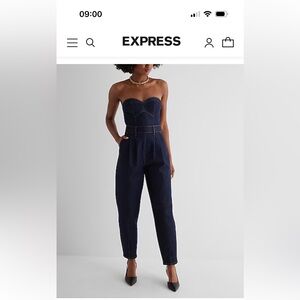 EXPRESS Womens adorable denim jumpsuit. NEW